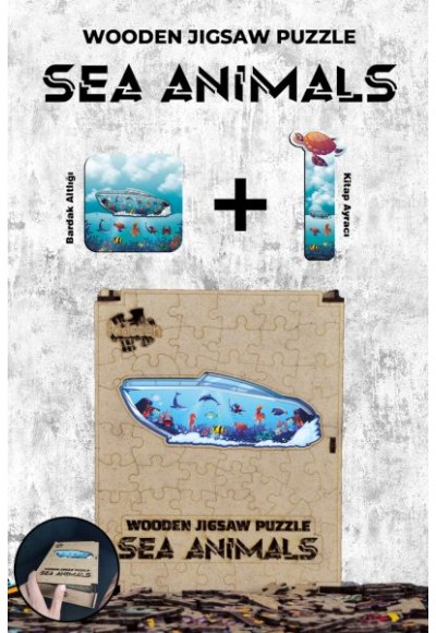 Ahşap Puzzle - Sea Animals (87 parça)