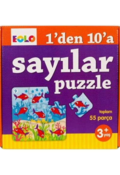 Sayı Puzzle-1'den 10'a Sayılar Puzzle