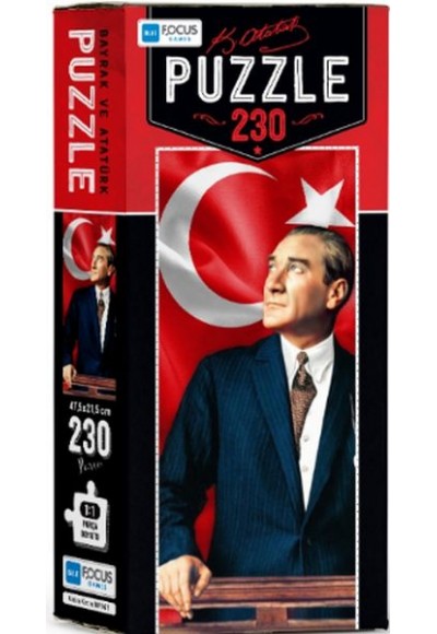 Blue Focus Bayrak ve Atatürk - Puzzle 230 Parça