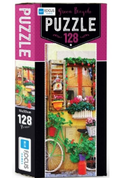 Blue Focus Green Bicycle - Puzzle 128 Parça