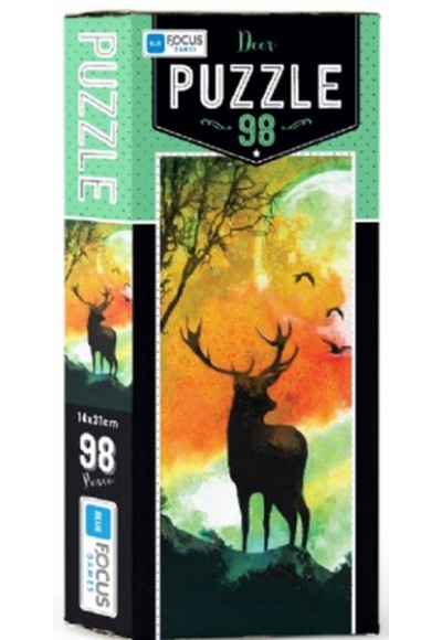 Blue Focus Deer - Puzzle 98 Parça