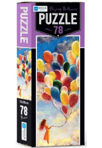 Blue Focus Flying Balloons - Puzzle 78 Parça