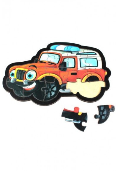 Jeep Puzzle - Ahşap