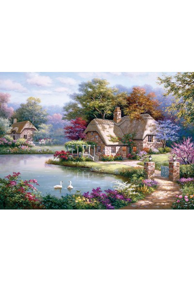 Kuğular ve Kır Evi (Puzzle 1500) 4529