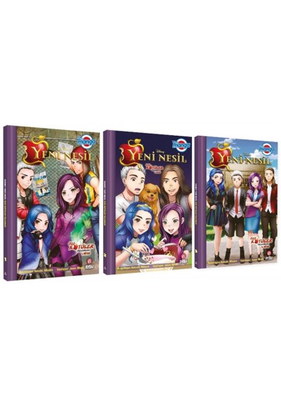 Disney Manga Yeni Nesil Özlü Kötüler Üçlemesi 3 Kitap Set