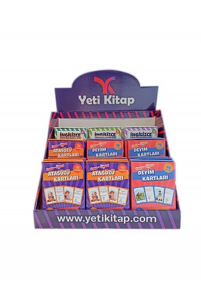 Yeti Eğitim Kartları Standı  (27 Kutu Kart )