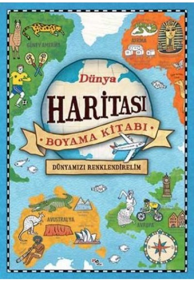 Dünya Haritası Boyama Kitabı