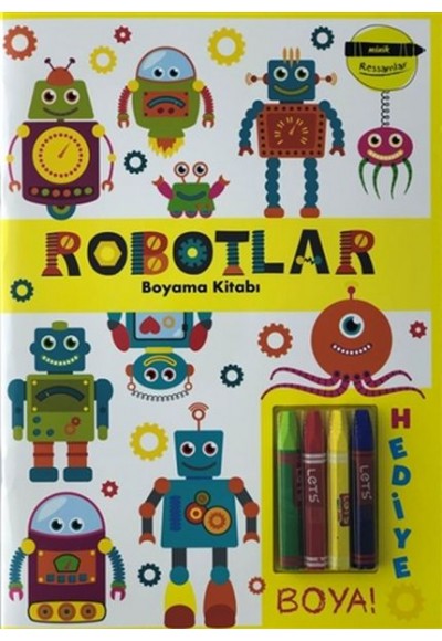 Robotlar Boyama Kitabı - Minik Ressamlar