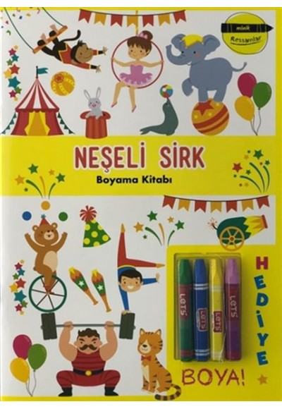 Neşeli Sirk Boyama Kitabı - Minik Ressamlar