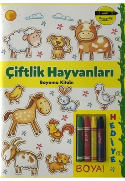 Çiftlik Hayvanları Boyama Kitabı - Minik Ressamlar