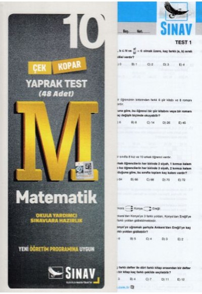 Sınav 10. Sınıf Matematik Çek Kopar Yaprak Test (Yeni)