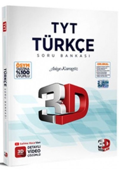 3D Yayınları  TYT Türkçe Tamamı Video Çözümlü Soru Bankası