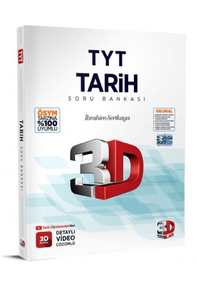 3D Yayınları  TYT Tarih Tamamı Video Çözümlü Soru Bankası