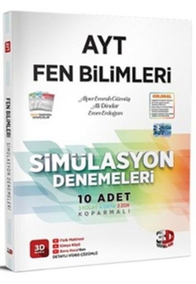 3D AYT Fen Bilimleri Video Çözümlü Simülasyon Denemeler (Yeni)