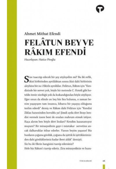 Felatun Bey ve Rakım Efendi