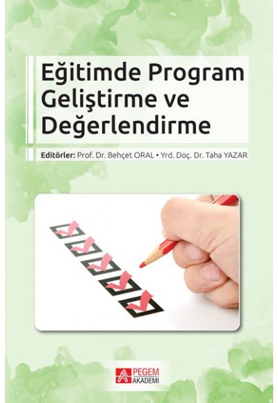 Eğitimde Program Geliştirme ve Değerlendirme