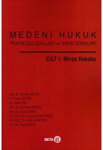 Cilt: 1 Miras Hukuku