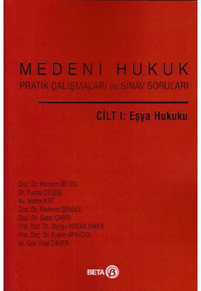 Cilt: 1 Eşya Hukuku