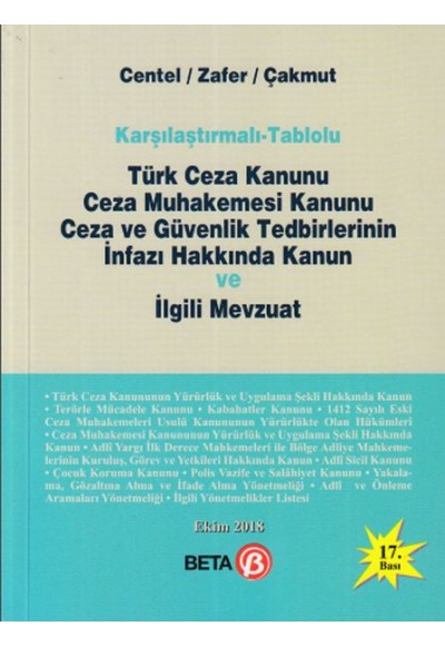 Karşılaştırmalı -Tablolu Türk Ceza Kanuna Ceza