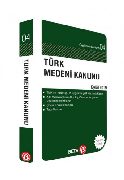 Cep Kanunları Serisi 04 - Türk Medeni Kanunu (Cep Boy)