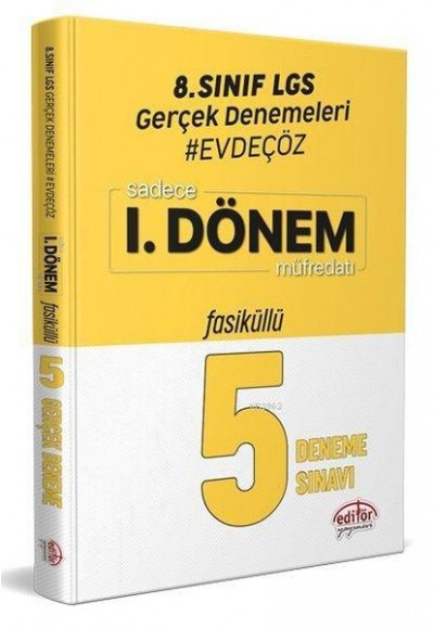 Editör 8. Sınıf LGS 1. Dönem Fasiküllü 5 Deneme Sınavı