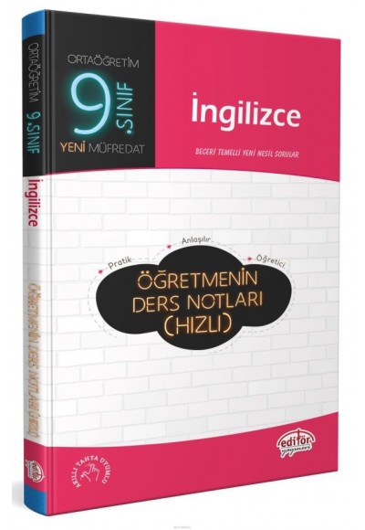 Editör 9. Sınıf İngilizce Öğretmenin Ders Notları (Hızlı)