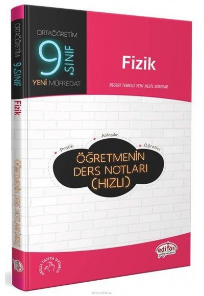 Editör 9. Sınıf Fizik Öğretmenin Ders Notları (Hızlı)