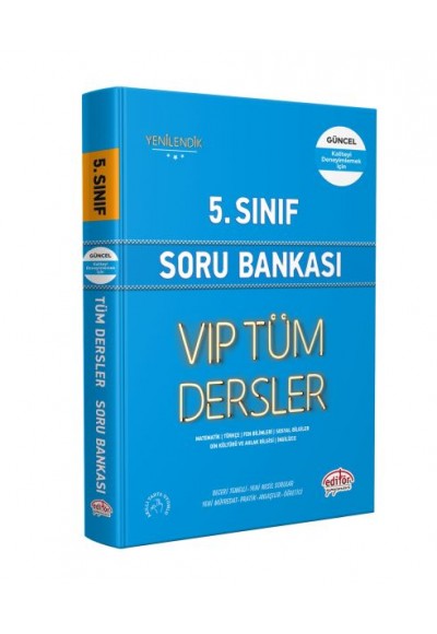 Editör 5. Sınıf VIP Tüm Dersler Soru Bankası Mavi Kitap