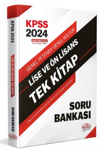 Editör Kpss Lise Ve Ön Lisans Tek Kitap Konu Anlatımlı