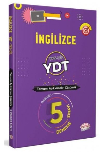 Editör İngilizce YDT YKS-DİL Tamamı Çözümlü 5 Fasikül Deneme