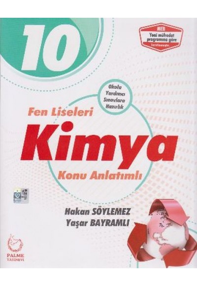 Palme 10. Sınıf Fen Liseleri Kimya Konu Anlatımlı (Yeni)