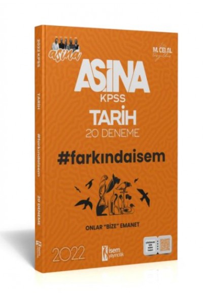 İsem Yayıncılık 2022 Aşina Farkındaİsem KPSS Tarih 20 Deneme