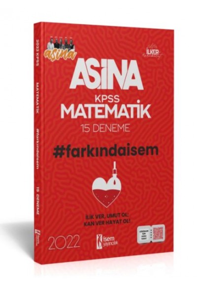 İsem Yayıncılık 2022 Aşina Farkındaİsem KPSS Matematik 15 Deneme