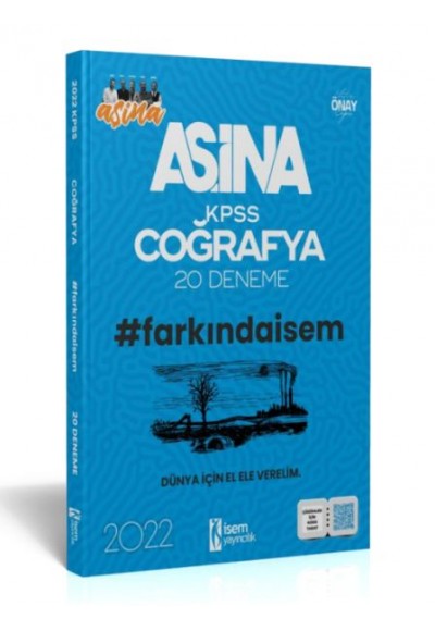 İsem Yayıncılık 2022 Aşina Farkındaİsem KPSS Coğrafya 20 Deneme