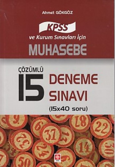 Ekin 2017 KPSS Muhasebe Çözümlü 15 Deneme (15x40 Soru)