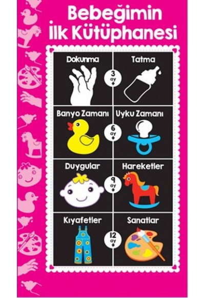 Bebeğimin İlk Kütüphanesi Pembe (8 Kitap)