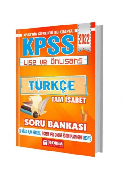 Teorem 2022 KPSS Lise Ön Lisans Türkçe Tam İsabet Soru Bankası