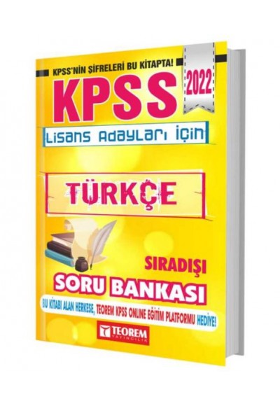 Teorem 2022 KPSS Türkçe Sıradışı Soru Bankası