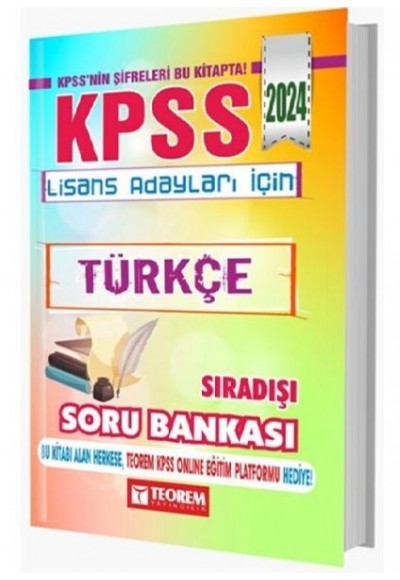 Teorem Yayınları 2024 KPSS Türkçe Sıradışı Soru Bankası