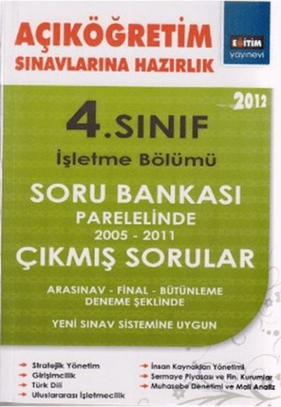 4. Sınıf Açıköğretim Sınavlarına Hazırlık - İşletme Bölümü