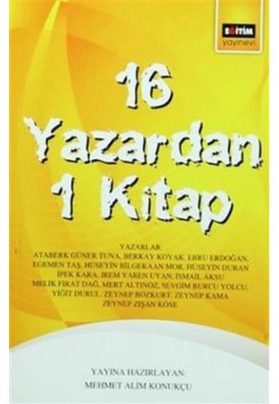 16 Yazardan 1 Kitap