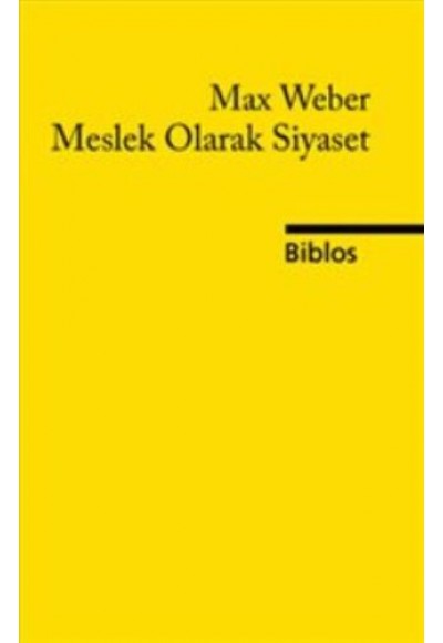 Meslek Olarak Siyaset