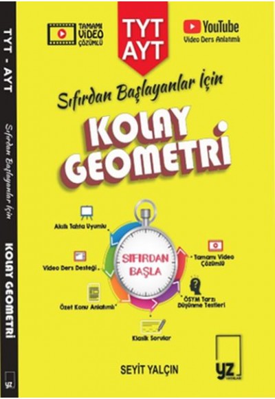 YZ Yayınları TYT - AYT Sıfırdan Başlayanlar İçin Kolay Geometri