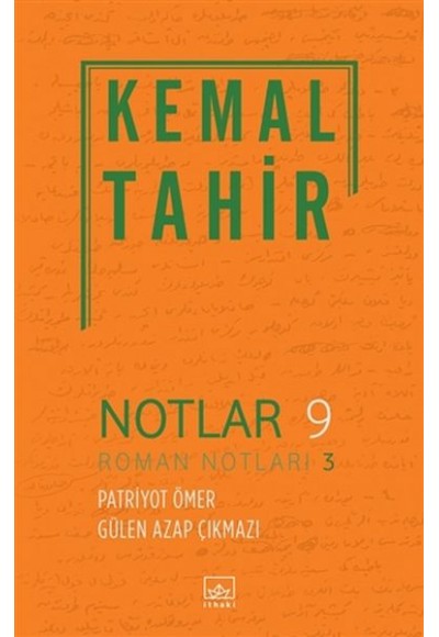 Notlar 9 - Roman Notları 3