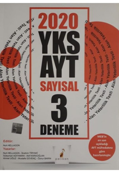 Pelikan 2020 YKS AYT Sayısal 3 Deneme (Yeni)