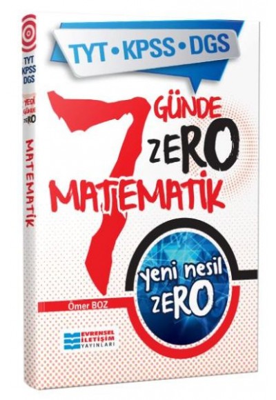 Evrensel İletişim TYT KPSS DGS 7 Günde Zero Matematik (Yeni)