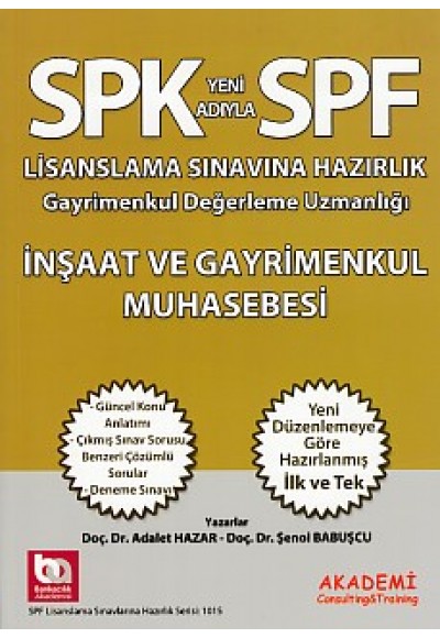 SPK-SPF İnşaat ve Gayrimenkul Muhasebesi