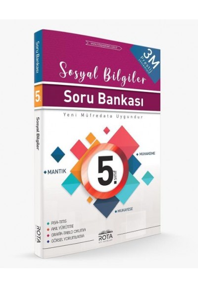 Rota 5.Sınıf Sosyal Bilgiler Soru Bankası 3M Prestij(Yeni)