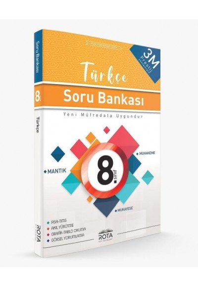 Rota 8.Sınıf Türkçe Soru Bankası 3M Prestij (Yeni)