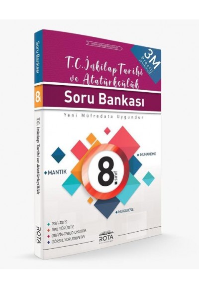 Rota 8.Sınıf T.C İnkilap Tarihi ve Atatürkçülük Soru Bankası 3M Prestij (Yeni)